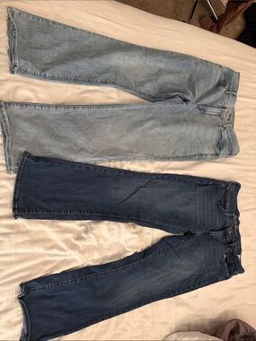 Eddie Bauer Women's Straight Jeans - Light Blue & Dark Blue
